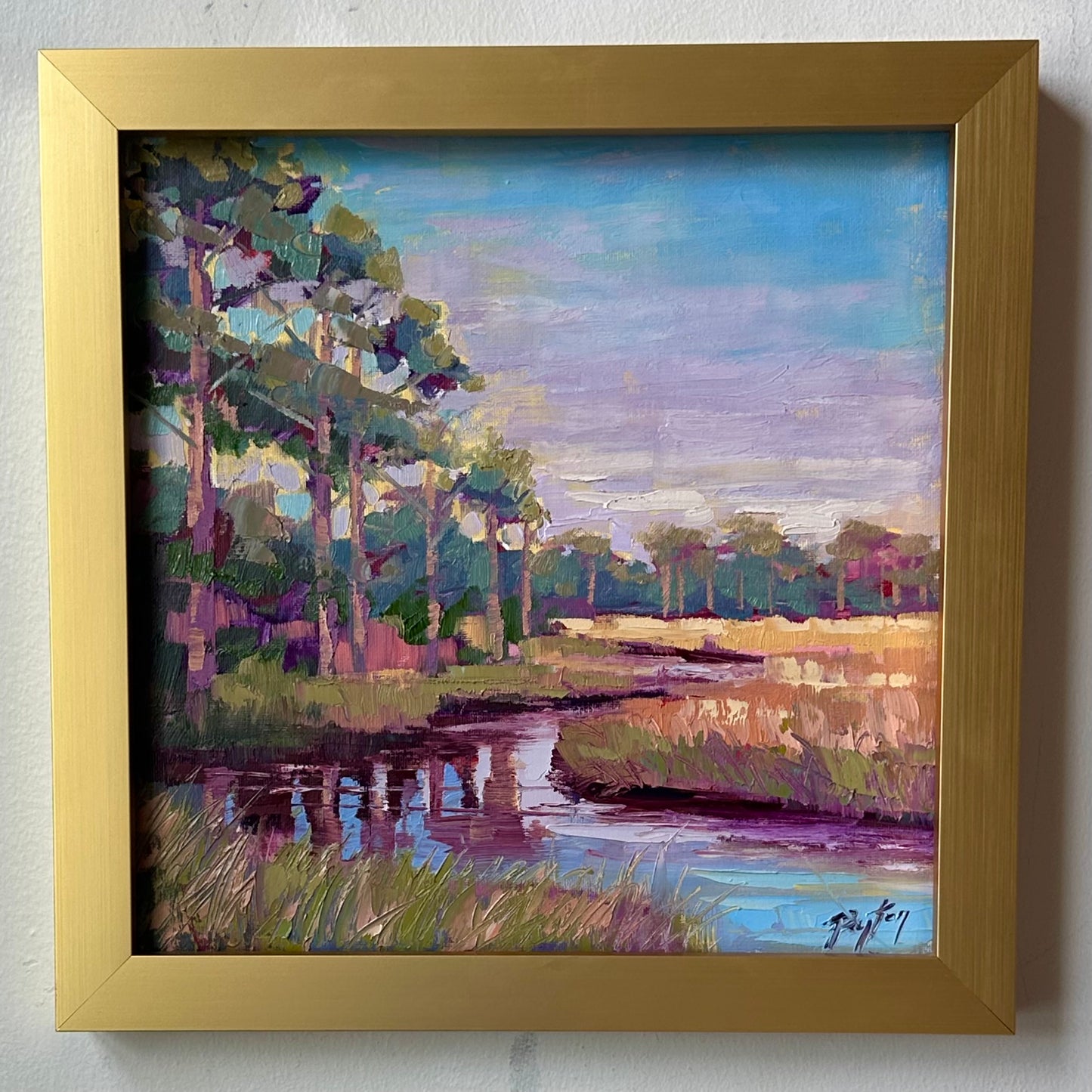 Crimson Marsh, size 14 x 14