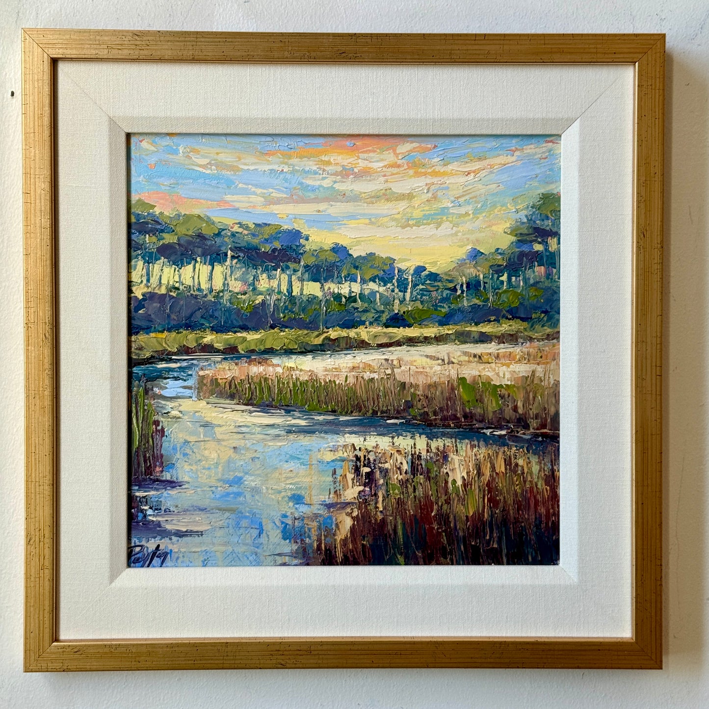 Marsh Sunset, Size 17 x 17