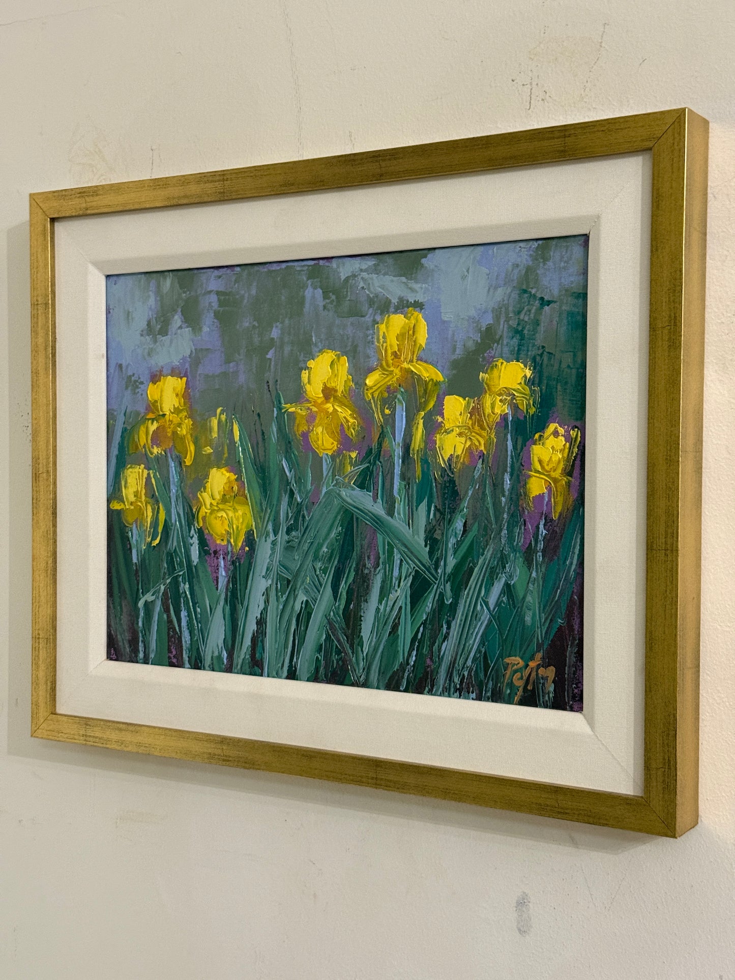 Yellow Irises, Size 17 x 21