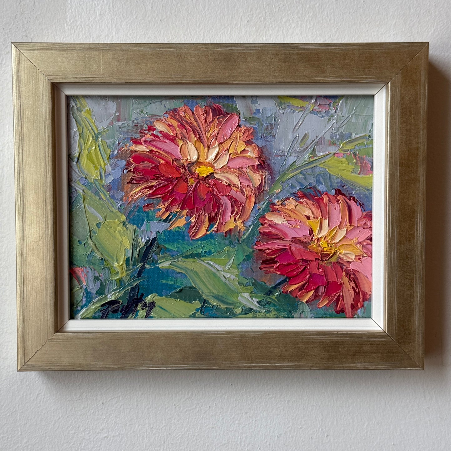 Peach Dahlias, Size 8 x 10
