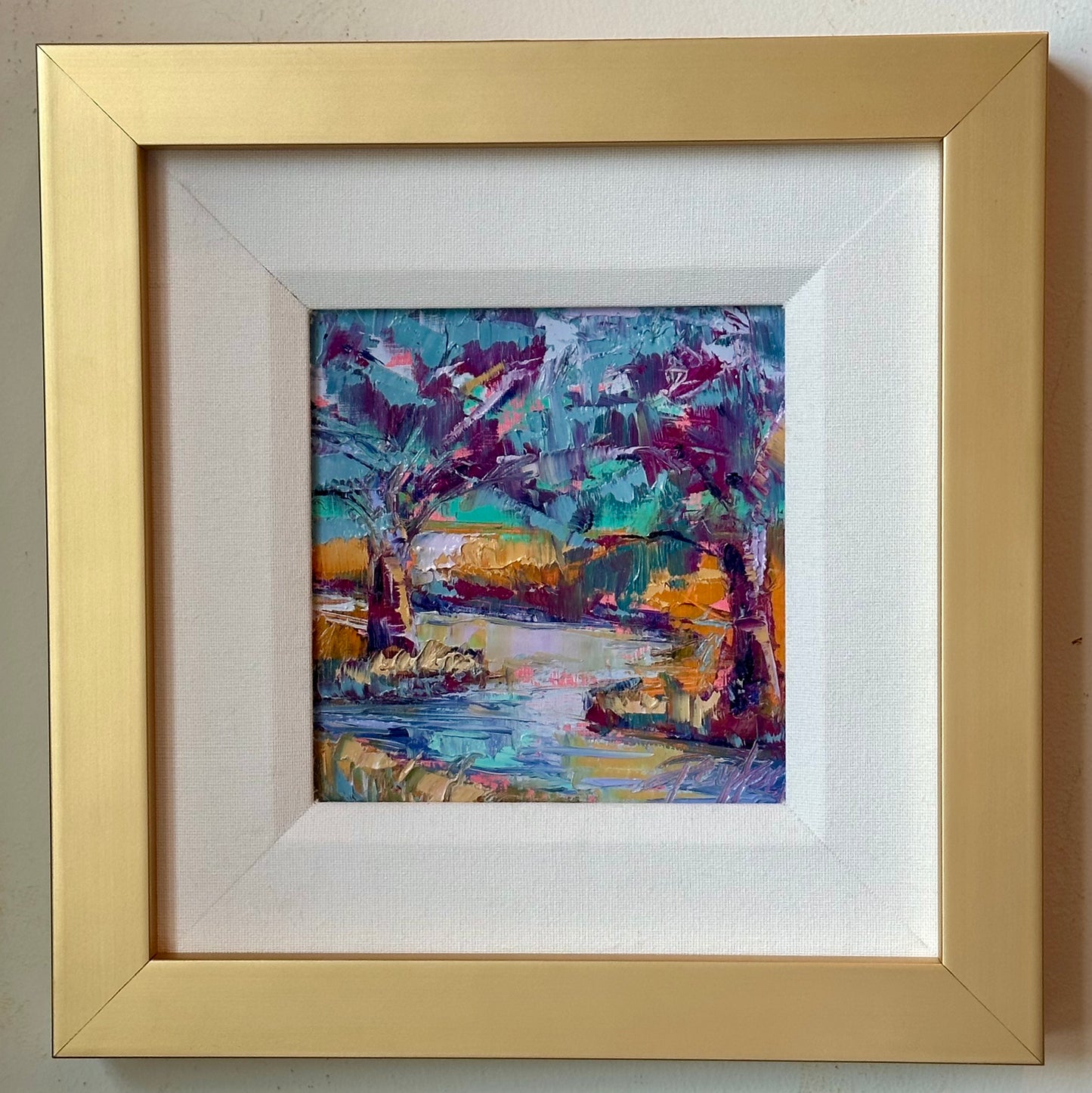 Turquoise Trees Size 11 x 11