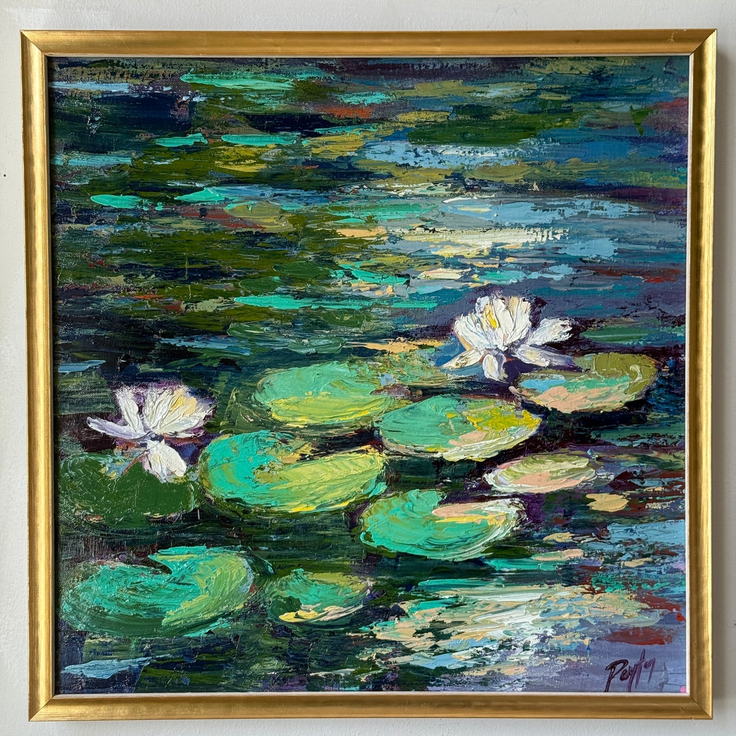 White Lillies Size 21 x 21