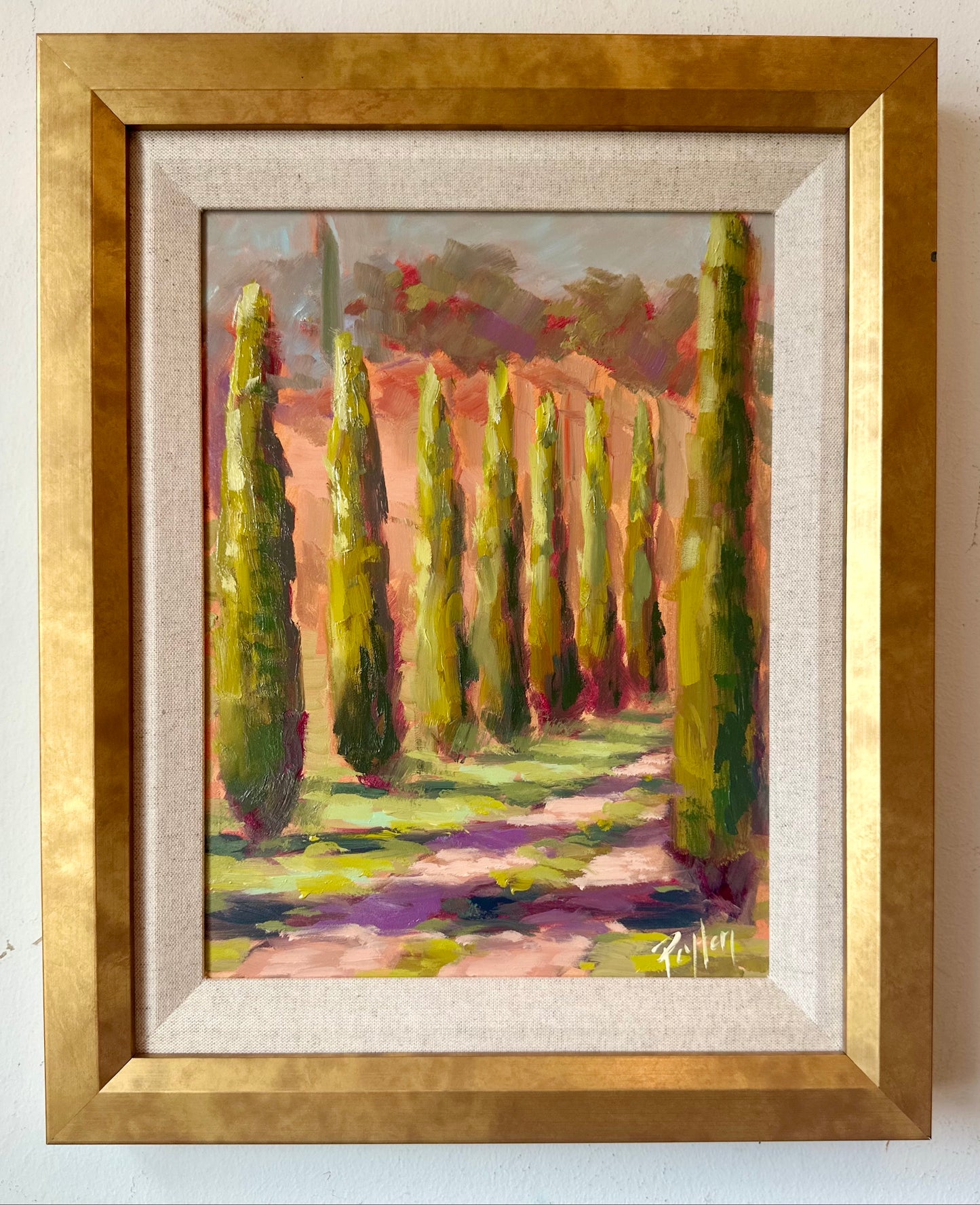 Tuscan Cypress Trees, Size 16 x 13