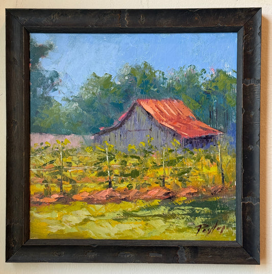 Red Roof Barn, Size 14 x 14