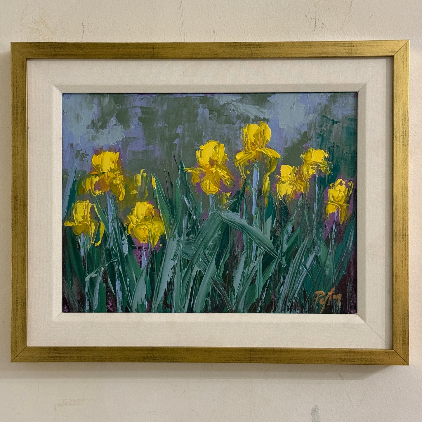 Yellow Irises, Size 17 x 21