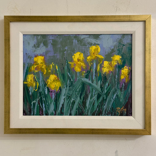 Yellow Irises, Size 17 x 21