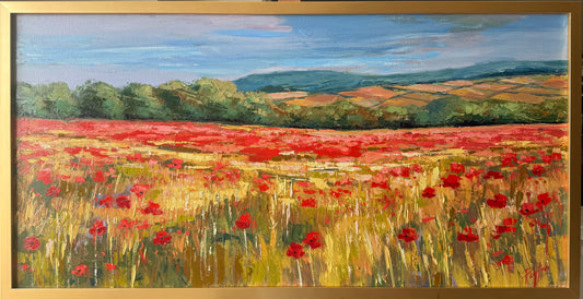 Scotland Poppies, Size 24 x 48