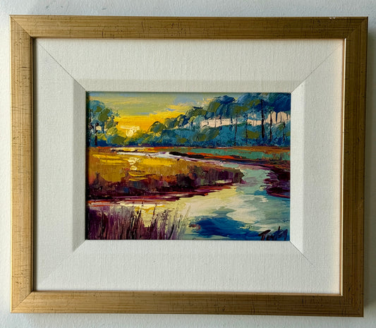 Sunset over the Marsh Size 10.5 x 12.5